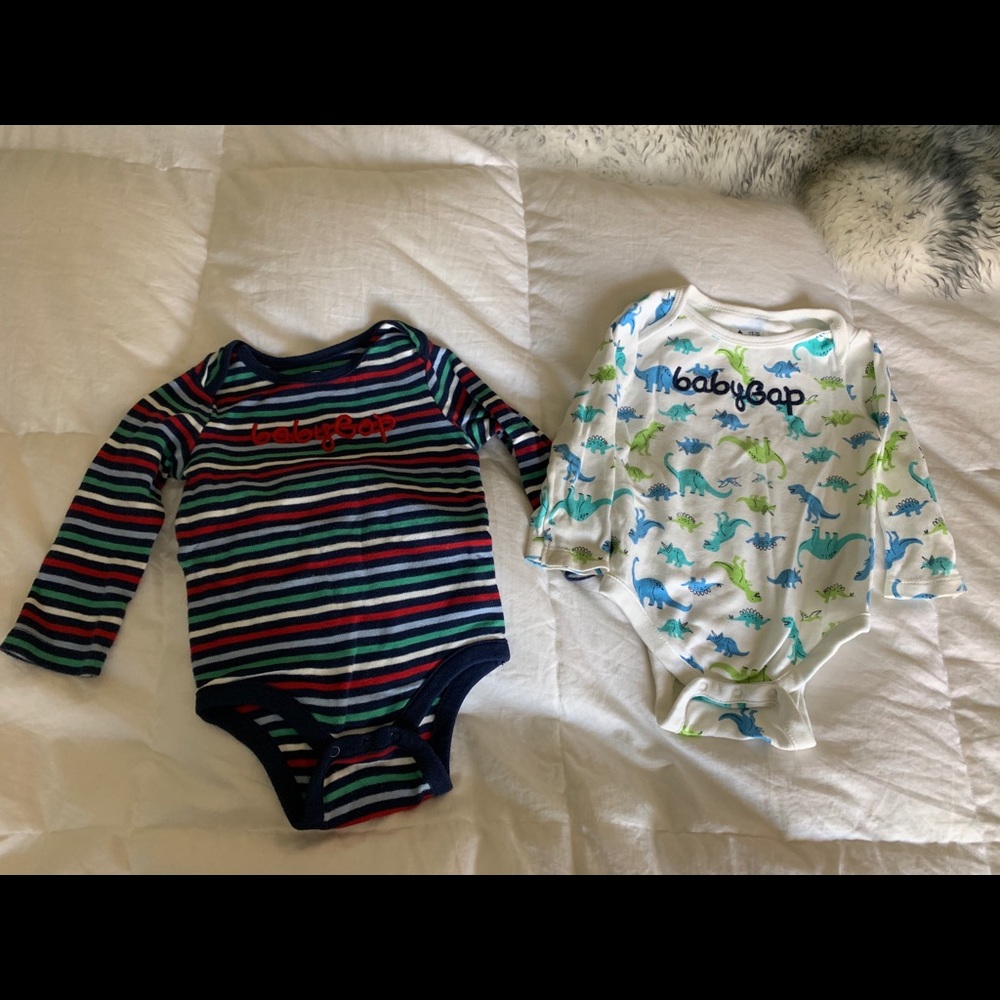 Gap Dinosaur & Stripe Onesie Bundle
